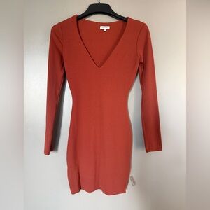 Better Be Terracotta Long Sleeve Dress